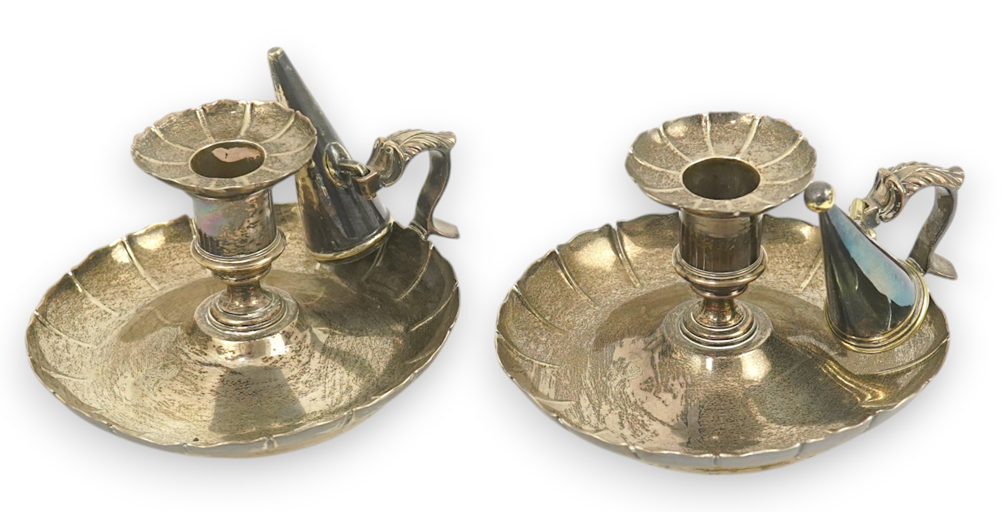 A pair of George IV silver chambersticks, by Richard Sibley I